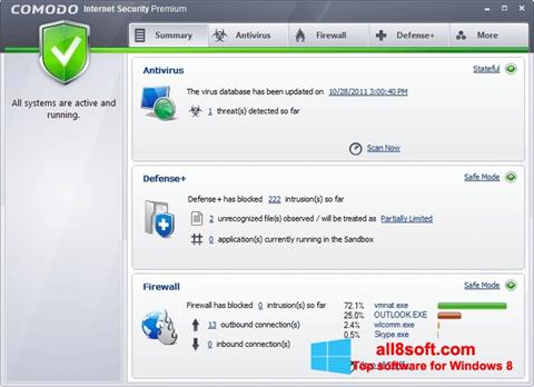 Ekran görüntüsü Comodo Internet Security Premium Windows 8