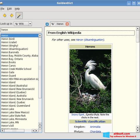 Ekran görüntüsü GoldenDict Windows 8