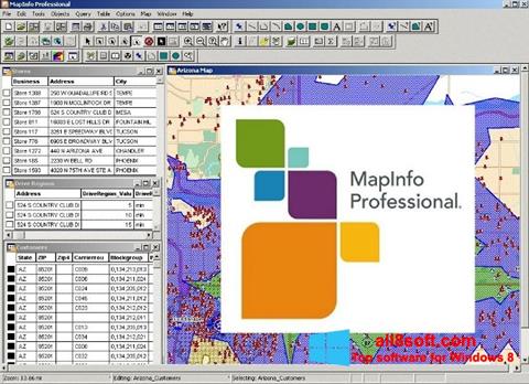 Ekran görüntüsü MapInfo Professional Windows 8