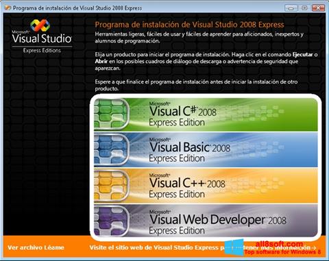 Ekran görüntüsü Microsoft Visual Studio Express Windows 8