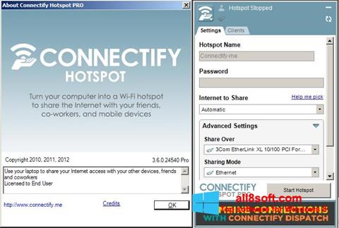 Ekran görüntüsü Connectify Hotspot PRO Windows 8