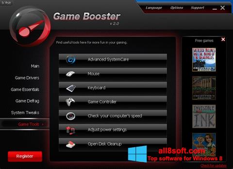 Ekran görüntüsü Game Booster Windows 8