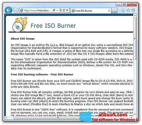 Ekran görüntüsü ISO Burner Windows 8