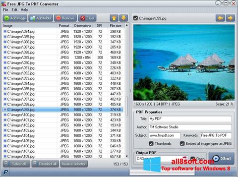 Ekran görüntüsü Image To PDF Converter Windows 8
