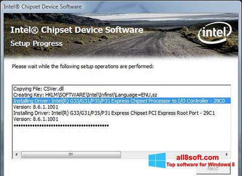 Ekran görüntüsü Intel Chipset Device Software Windows 8