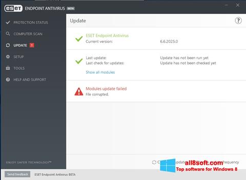 Ekran görüntüsü ESET Endpoint Antivirus Windows 8