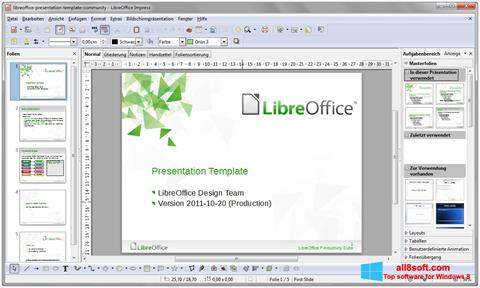 Ekran görüntüsü LibreOffice Windows 8
