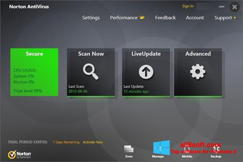 Ekran görüntüsü Norton AntiVirus Windows 8