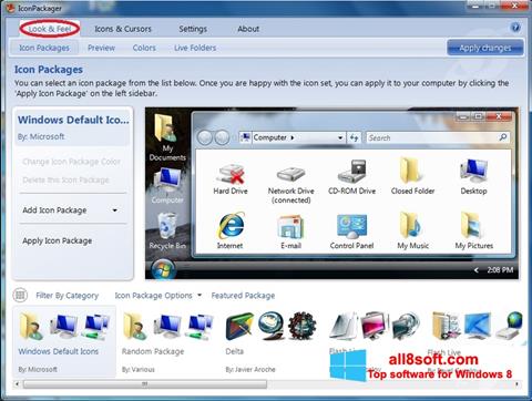 Ekran görüntüsü IconPackager Windows 8