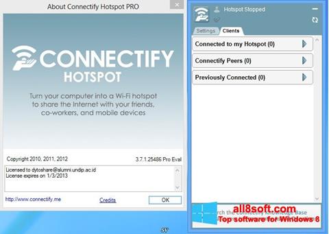 Ekran görüntüsü Connectify Hotspot Windows 8