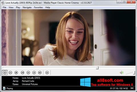 Ekran görüntüsü Media Player Classic Home Cinema Windows 8