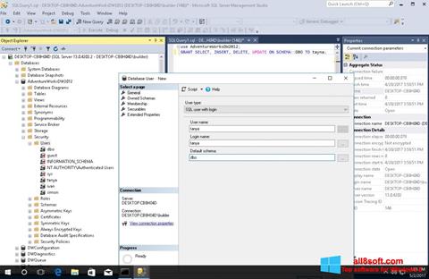 Ekran görüntüsü Microsoft SQL Server Windows 8
