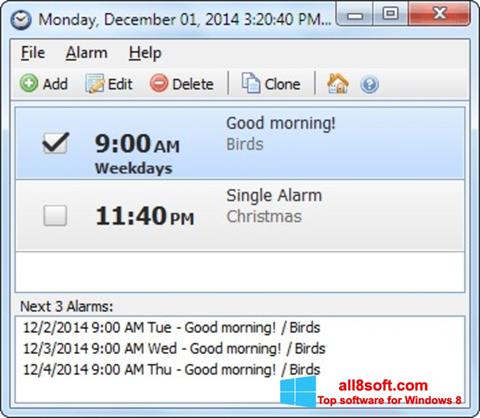 Ekran görüntüsü Free Alarm Clock Windows 8