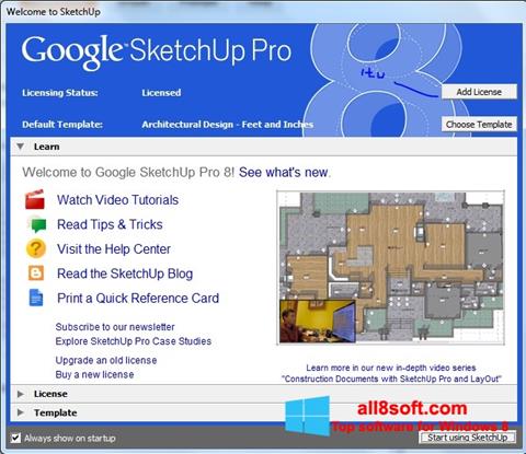 Ekran görüntüsü Google SketchUp Pro Windows 8