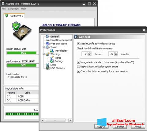 Ekran görüntüsü HDDlife Windows 8