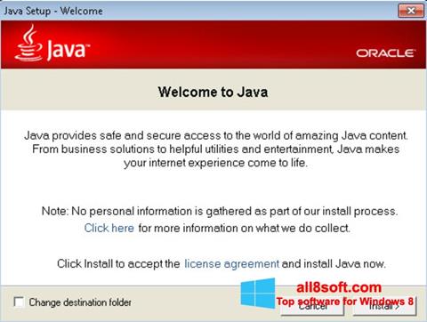 Ekran görüntüsü Java Runtime Environment Windows 8