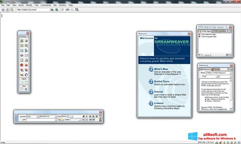 Ekran görüntüsü Macromedia Dreamweaver Windows 8